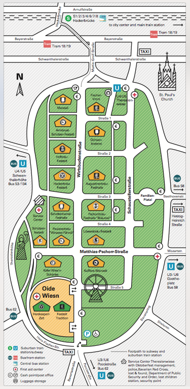 Muenchen.de Official 2015 Oktoberfest Map