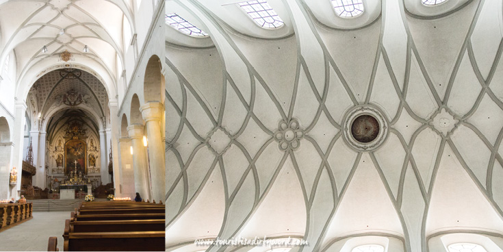 White washed, plaster, arch ribbed ceiling at Muenster Unserer Lieben Frau | Cathedral of Our Dear Lady, Konstanz, Germany
