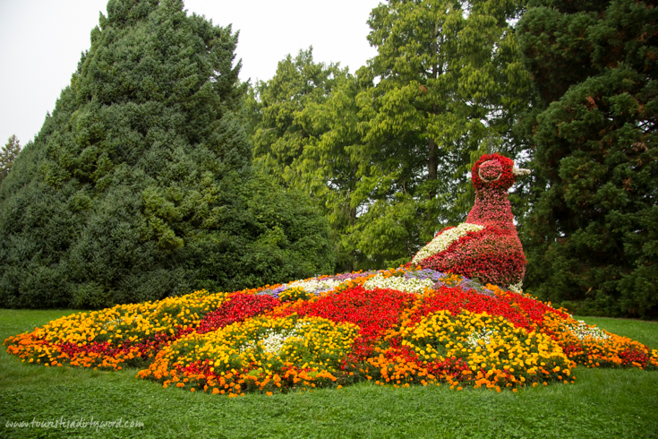 Peacock Flower Sculptures on Mainau Island, Germany