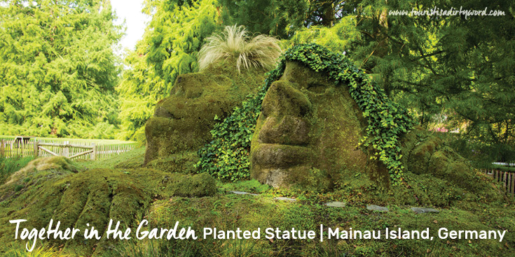 'Together in the Garden' Planted Statue in Mainau Island, Germany