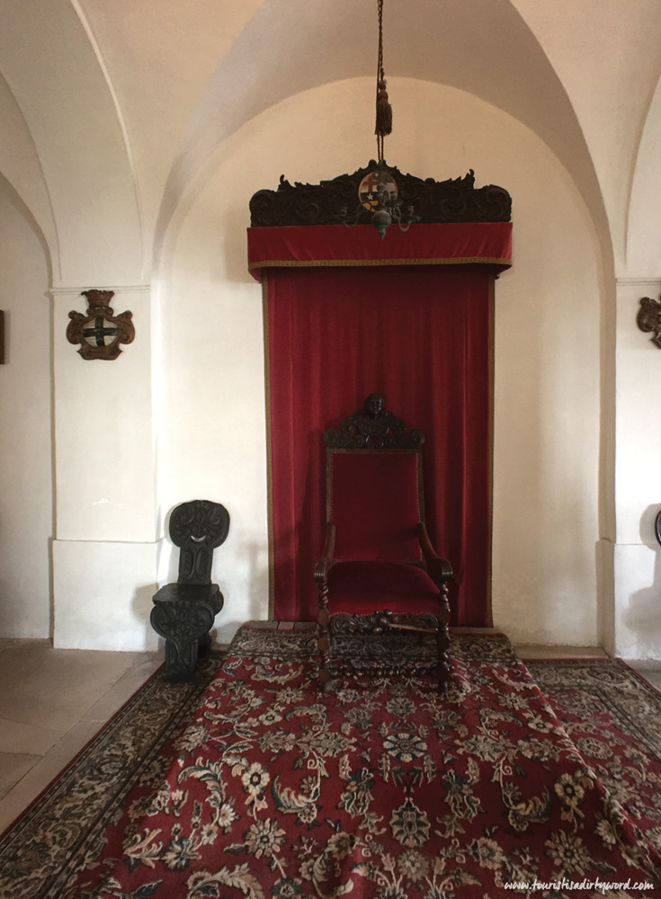 Throne in Meersburg Castle, Germany