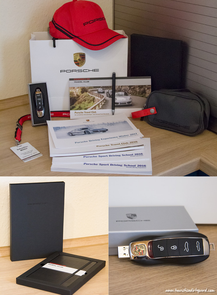 Porsche Goody Bag from the Ultimate Porsche Driving Experience in Germany
