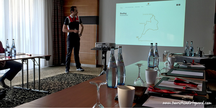 Morning briefing and paperwork for the Ultimate Porsche Driving Experience in Germany