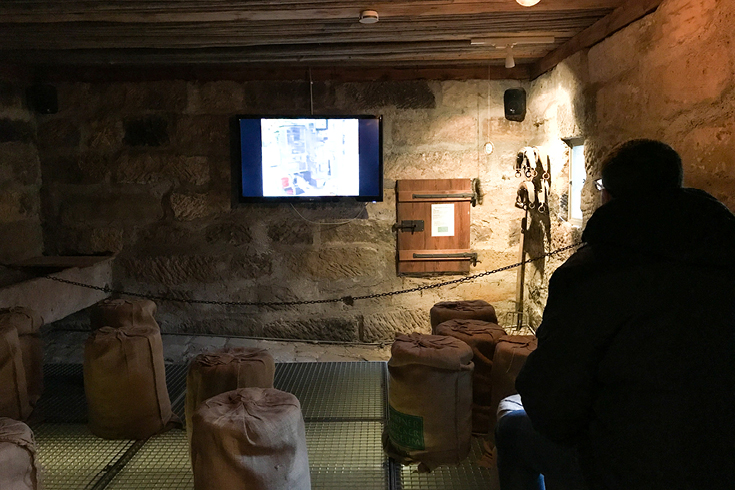 Cellar of the Bamberg Gardeners' and Vintners' House Museum Has a Movie/Documentary Running