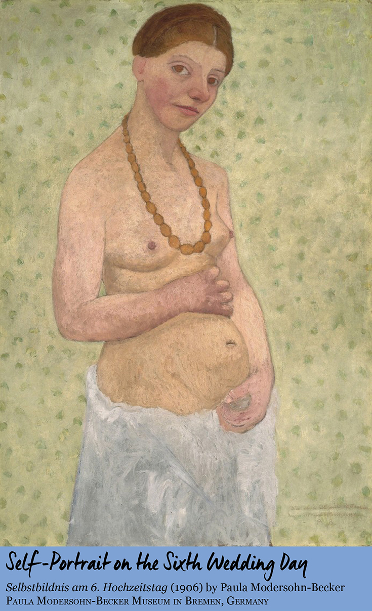 Self-portrait on the Sixth Wedding Day by Paula Modersohn-Becker • Paula Modersohn-Becker Museum in Bremen, Germany