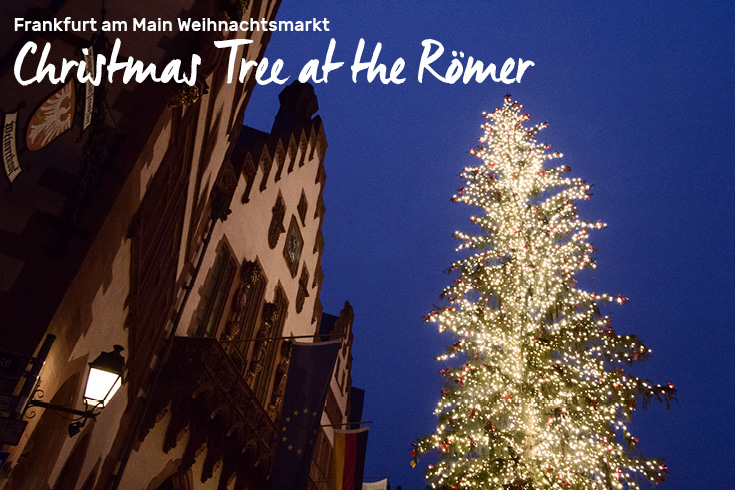 Christmas Tree at the Römer during Frankfurt am Main Weihnachtsmarkt