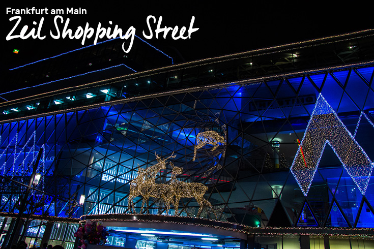 Frankfurt am Main Zeil Shopping Street Decorated for Christmas