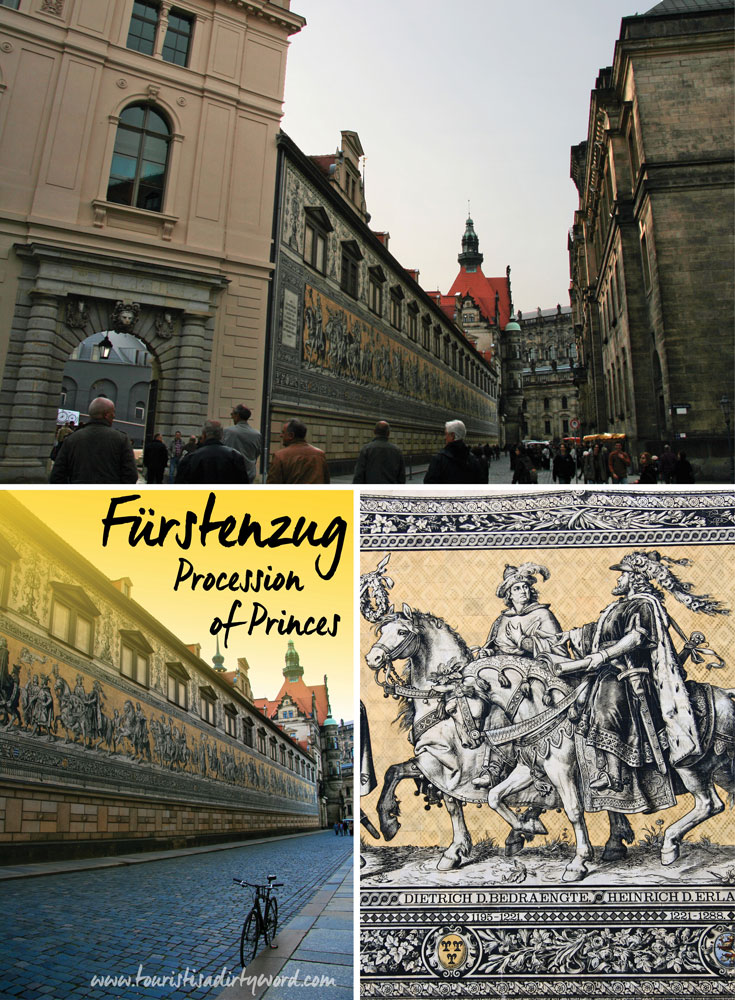 Furstenzug, the Procession of Princes, porcelain mural in Dresden Germany • Tourist is a Dirty Word Germany Travel Blog