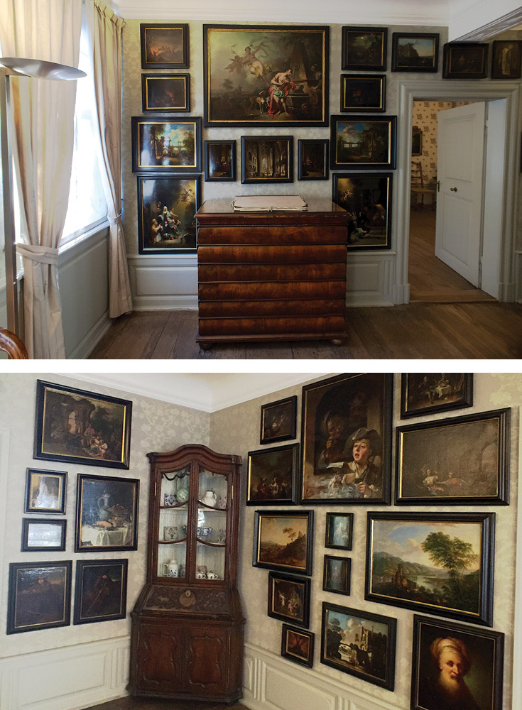 Goethe loved art and especially the Dutch traditional style. He collected local Frankfurt & Darmstadt painters and displayed them in the picture room | Goethe House Frankfurt