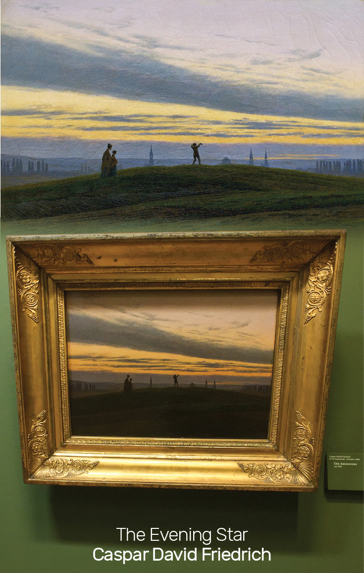 The Evening Star by Caspar David Friedrich, on display in the Frankfurt Goethe Museum