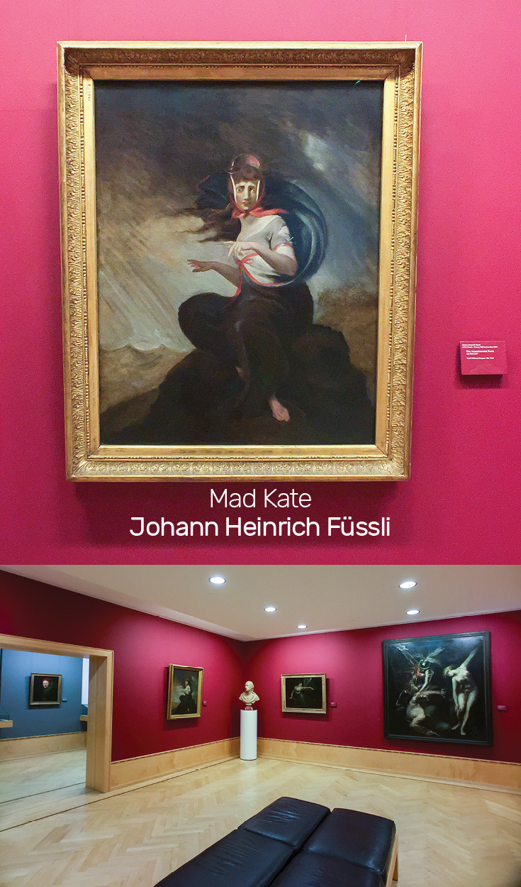 The painting Mad Kate by Henry Fuseli on display at the Frankfurt Goethe Museum represents the Sturm und Drang movement