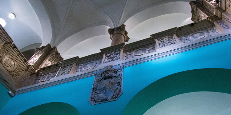 Interior of the Liebieghaus museum, a villa designed by Munich architect Leonhard Romeis between 1892 and 1896 for the textile manufacturer Heinrich Baron von Liebieg. 