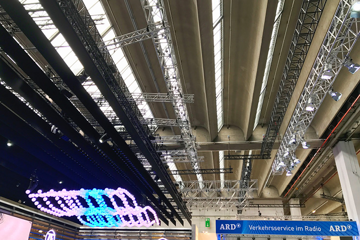 Skylights at the 2017 International Automobile Exhibition Festival Halls in Frankfurt am Main 