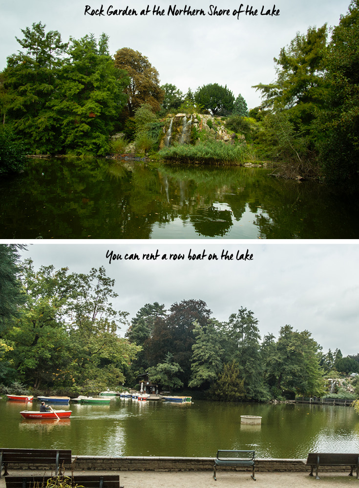 Overlooking the lake is the waterfall from the nearby rock and heather garden. You can also rent a boat on the lake in Palmengarten in Frankfurt am Main, Germany