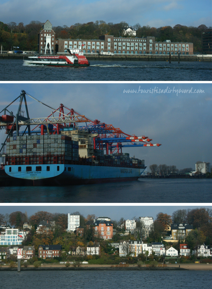 Exploring Hamburg's Riverfront | You can't fully appreciate the scale of the ships until you're floating in the water beside them.