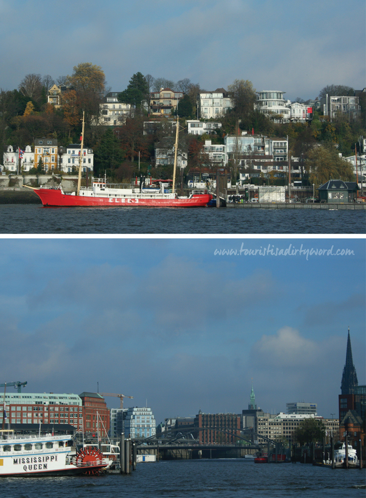 Exploring Hamburg's Riverfront | You can't fully appreciate the scale of the ships until you're floating in the water beside them.