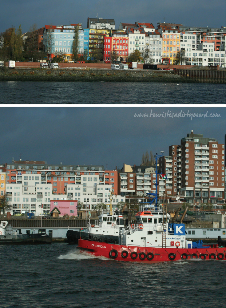 Exploring Hamburg's Riverfront | You can't fully appreciate the scale of the ships until you're floating in the water beside them.