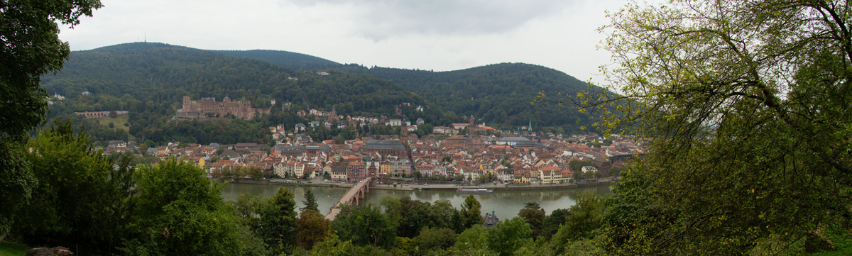 For the best panoramic views of Heidelberg, it pays to climb up the Schlangenweg, snake path. Named appropriately due to its winding path, before you get to see the stunning views, you will have to walk UP about 1600 feet. It is a steep climb up a cobblelstone path. Schlangenweg trail connects downtown Heidelberg starting at the Old Bridge up to the Philosophenweg, the philosopher's path.