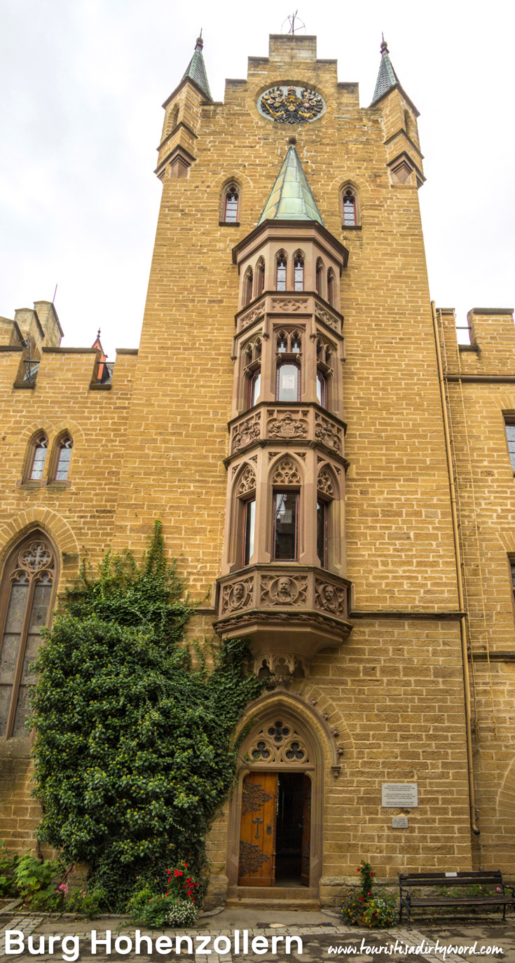 Bay Window Facade and Wooden Door Burg Hohenzollern