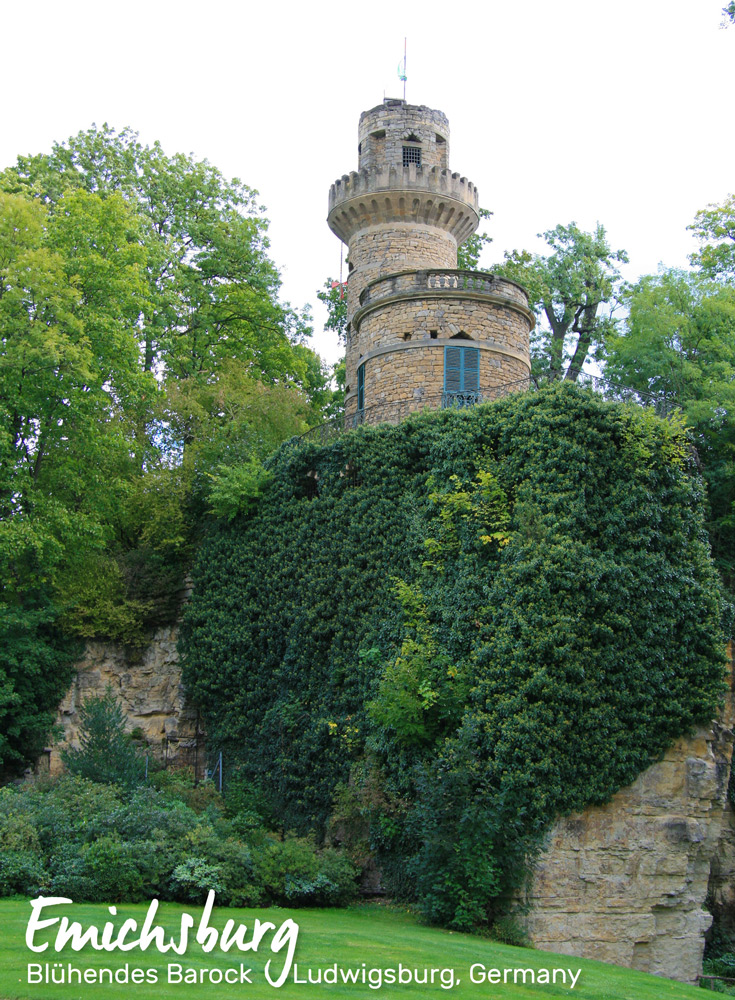 Emichsburg, Rapunzel's Tower in the Fairy Tale Garden in Ludwigsburg