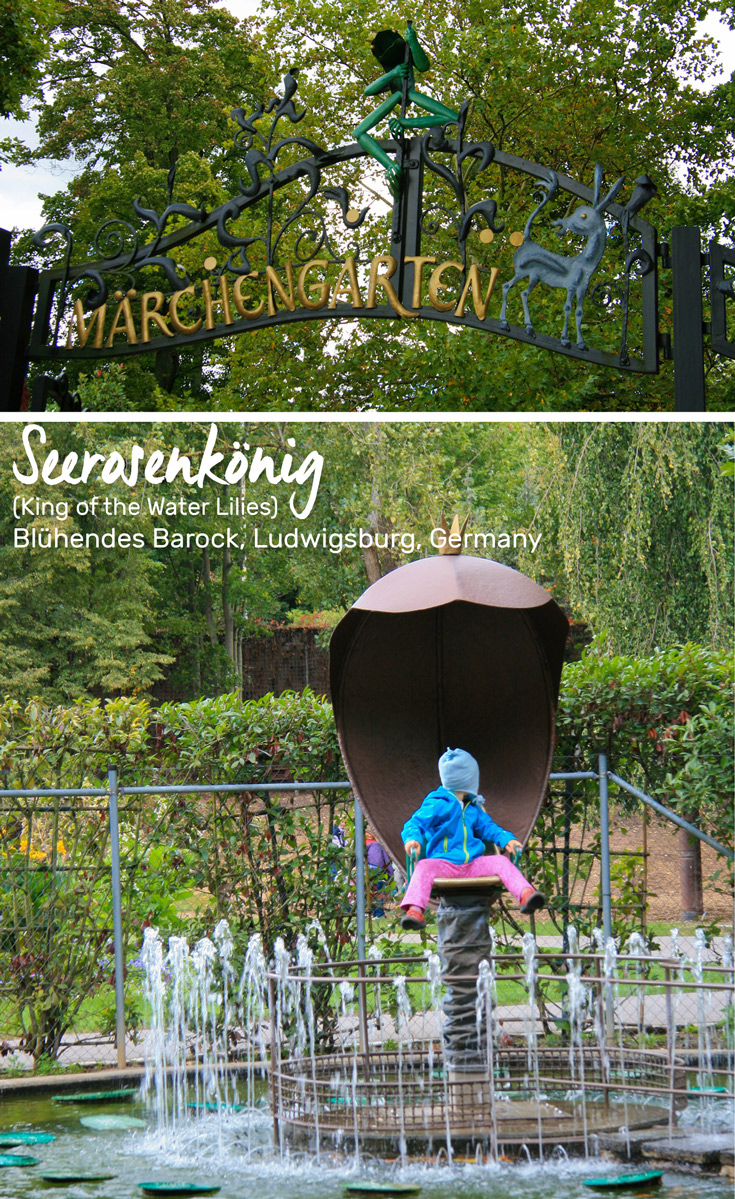 Seerosenkönig (King of the Water Lillies) attraction in the Fairy Tale Garden Ludwigsburg