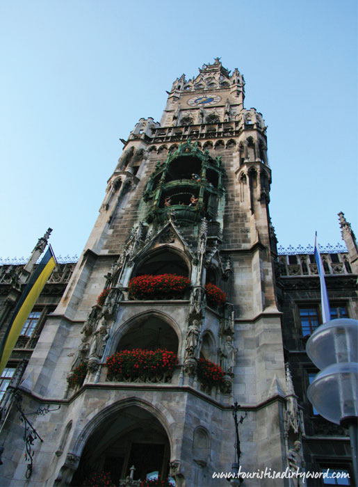 Munich Neues Rathaus New Town Hall Tower and Glockenspiel • Germany Travel Blog Tourist is a Dirty Word