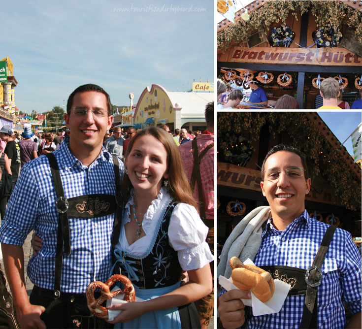 Munich Oktoberfest Food Vendors Outside the Tents