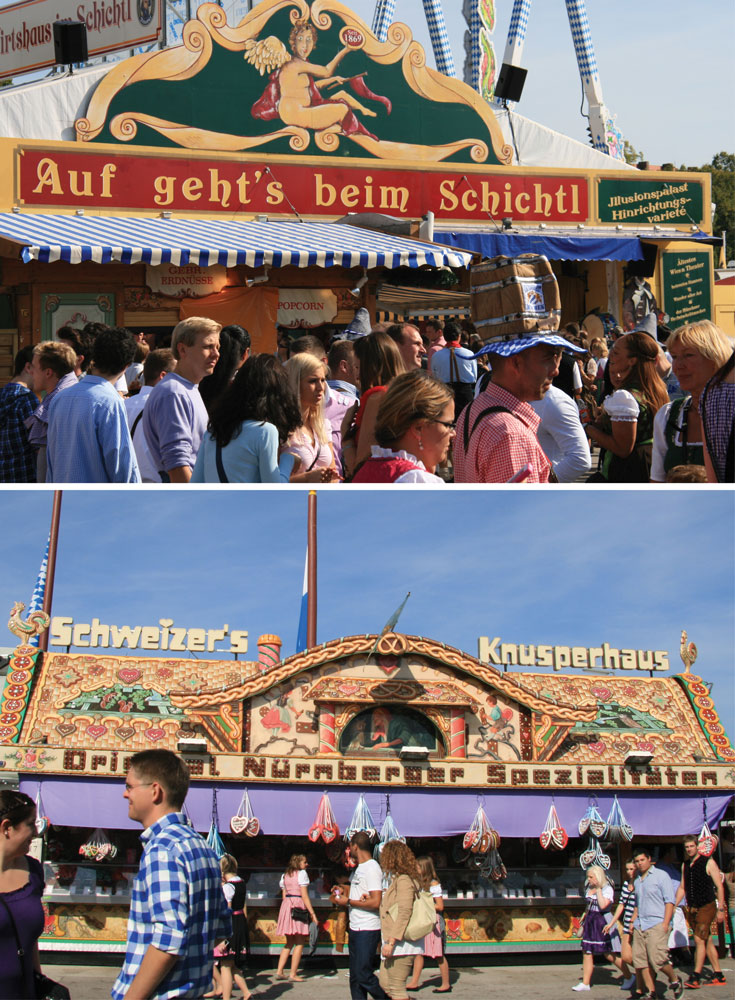 Munich Oktoberfest Food Vendors Outside Beer Tents