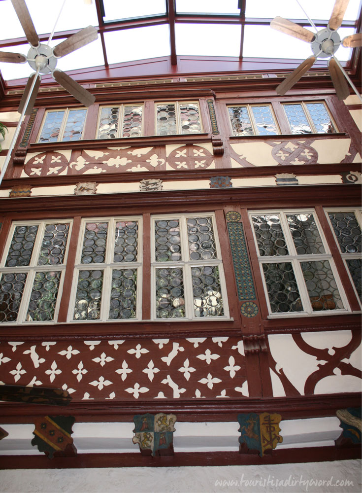 Interior Courtyard in Baumeisterhaus in Rothenburg ob der Tauber, Germany