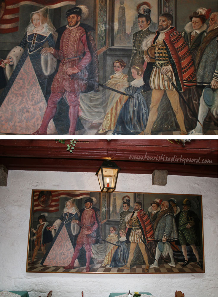 Painting on the wall from Baumeisterhaus in Rothenburg ob der Tauber, Germany