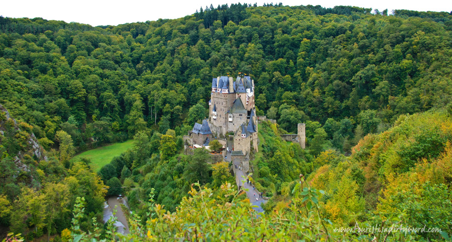 Nestled in a beautiful wooded valley, Burg Eltz in Germany.