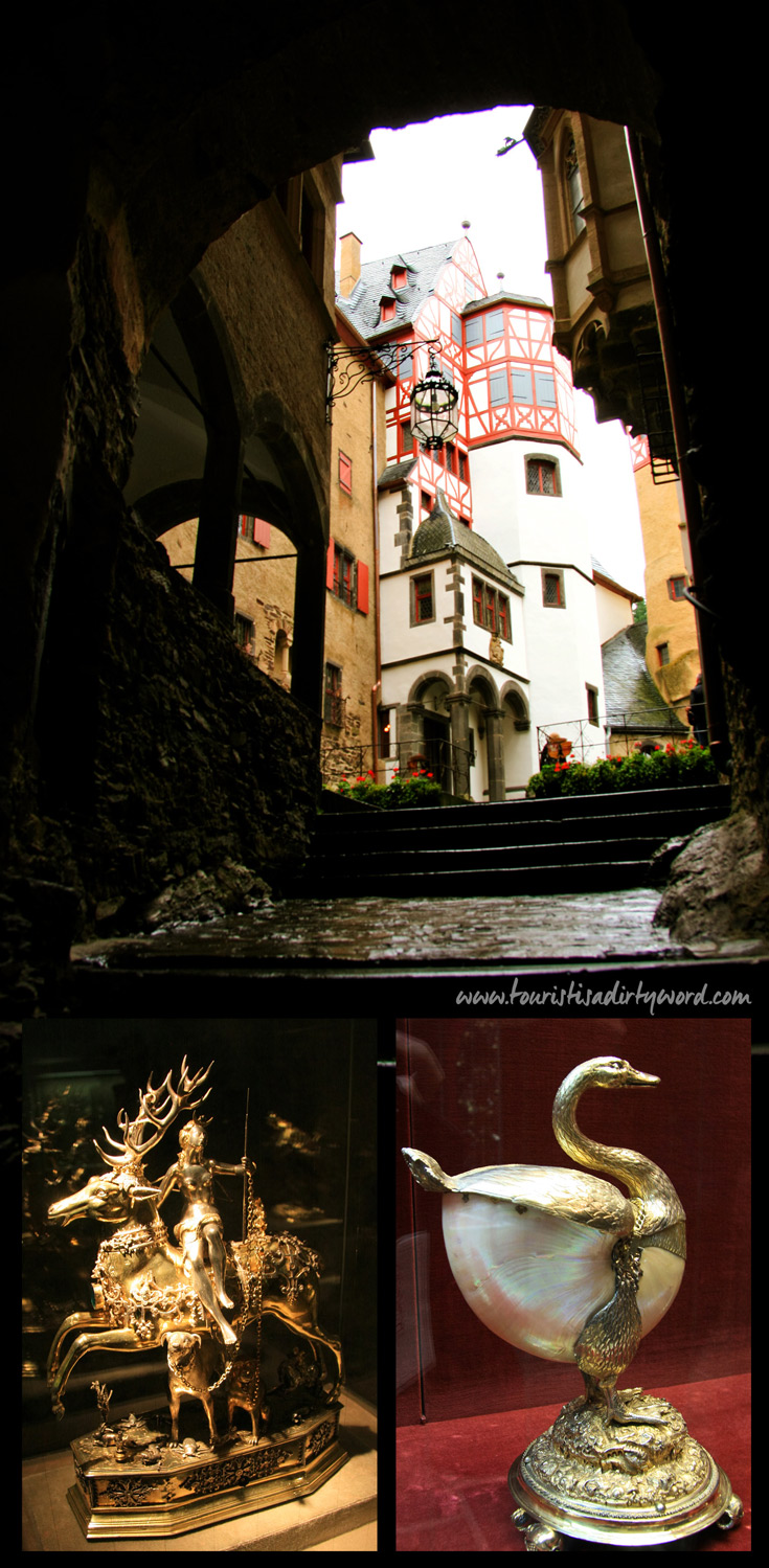 Inner Courtyard of Burg Eltz and Treasures | "The Goddess of Hunting" by Joachim Friess, around 1600, is the highlight of the Treasury