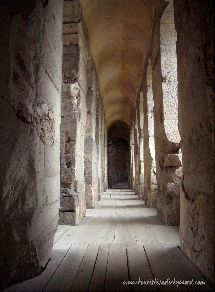 A corridor in the Porta Nigra, Trier